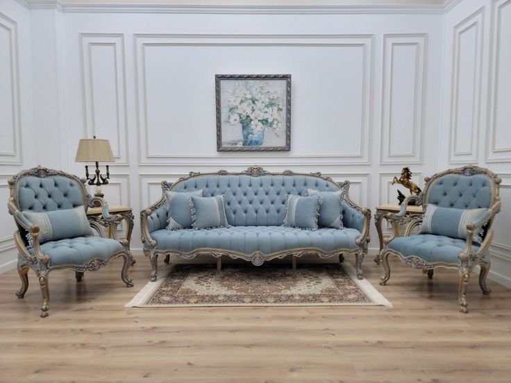 Anti blue royal maharaj sofa 3+1+1